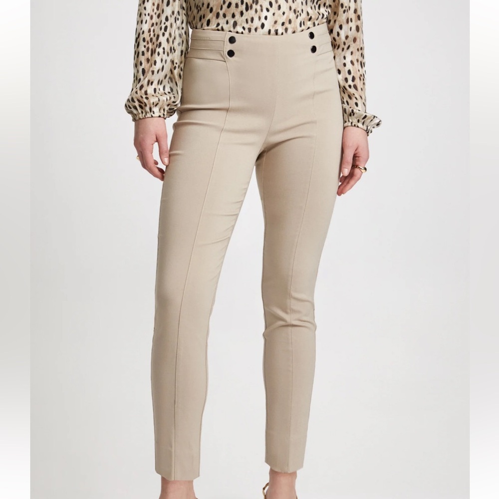 Laura Slim Leg Pull-on Bengaline Pants Biscotti Khaki
